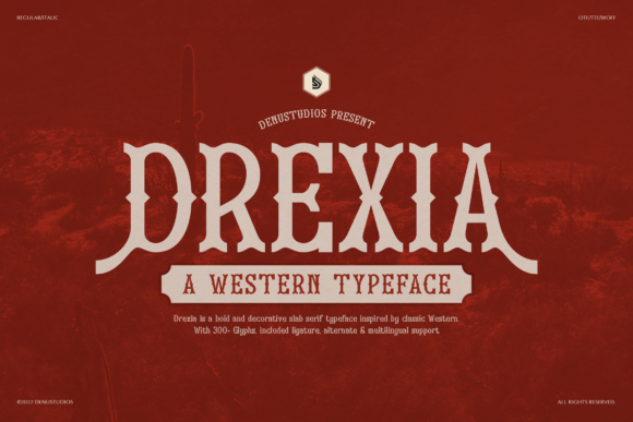 Drexia Font: Bold Slab Serif for Digital Branding
