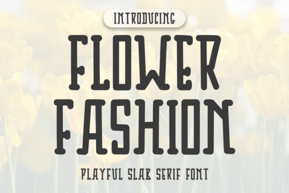 Flowers Fashion Font for Vintage Handmade Labels