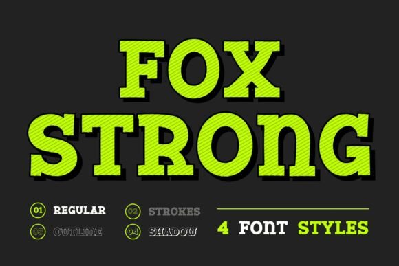 Fox Strong Font: Bold Slab Serif for Web Design