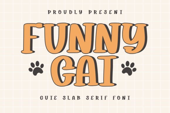 Funny Cat Font: Whimsical Slab Serif for Digital Campaigns