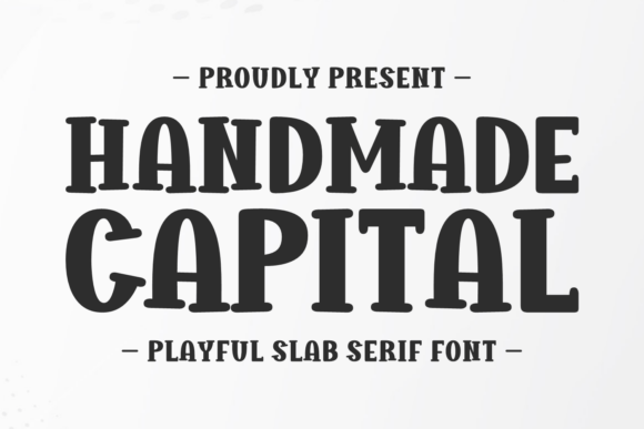 Handmade Capital Font: Bold Slab Serif for Digital Marketing