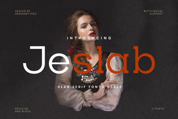 Jeslab Font: Modern Slab Serif for Digital Layouts