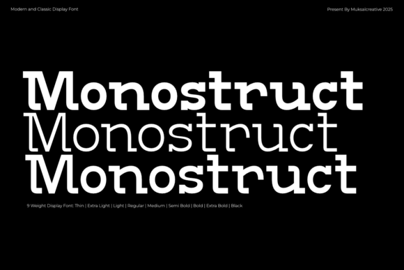 Monostruct Font: Bold Industrial Type for Digital Marketing