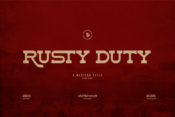 Rusty Duty Font: Rugged Slab Serif for Handmade Crafts