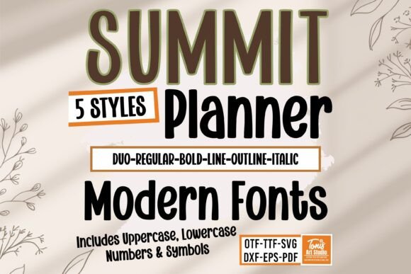 Summit Planner Bundle: A Modern Serif Font for Editorial Layouts