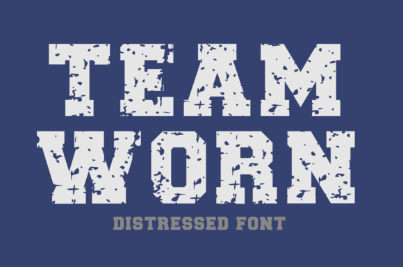Team Worn Font for Athletic Web Design and Branding