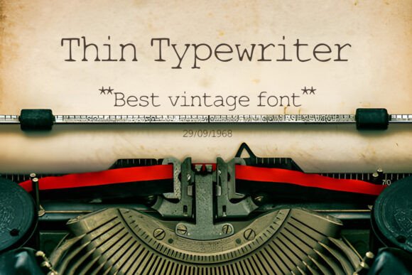 Thin Typewriter Font for Authentic Retro Campaigns