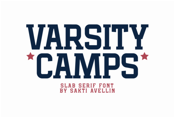 Varsity Camps Font: Modern Slab Serif Branding