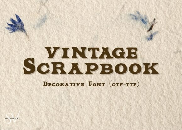 Vintage Scrapbook Font: A Slab Serif for Small Business Branding
